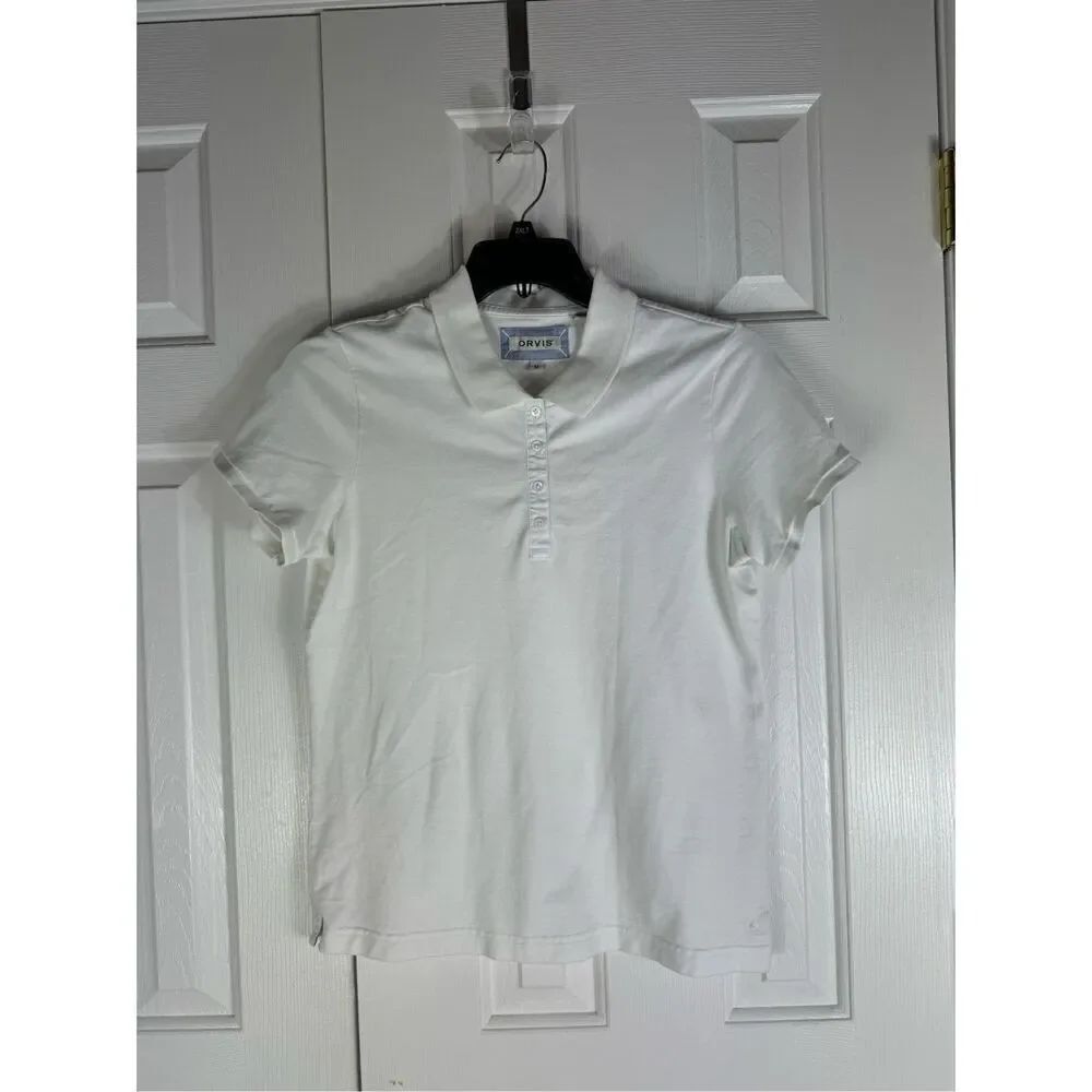 Orvis Womens White Polo Shirt Size M